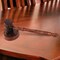 Wooden Decorative Brown Gavel Hammer with Wood Base Block for Lawyers, Judges, and Courts